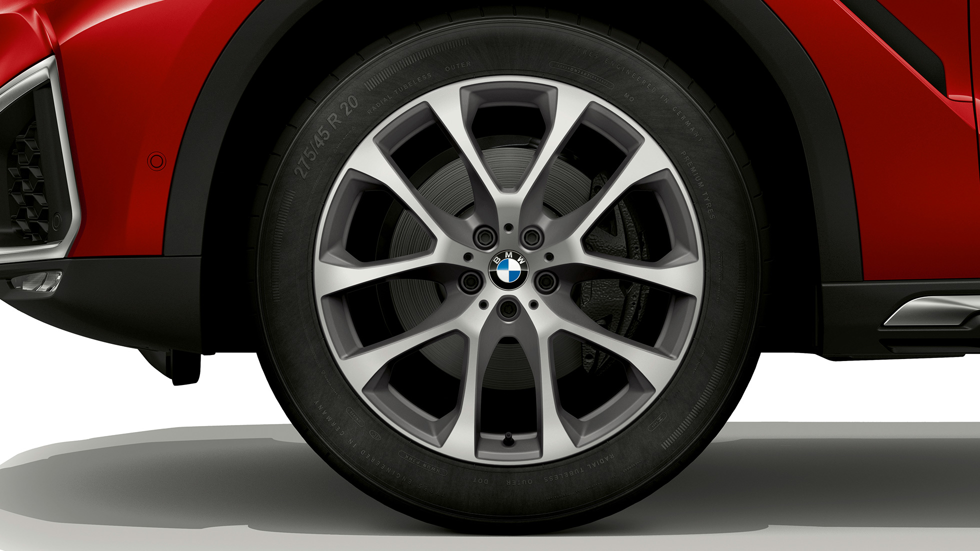 BMW X6 with BMW xLine with focus on light alloy wheel.